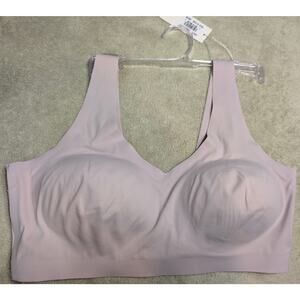 Blake & Co Womens Bonded Racerback Lace Bra Bralette L Large Lg Taupe Padded New